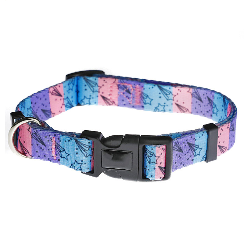 Factory Wholesale Luxury Puppy Collar Green and ECO Three Size Adjustable Pet Dog Collar Colourful Flower Printed Collars | Durable Polyester Dog Coll