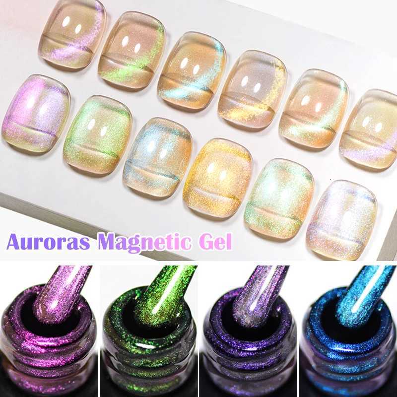 7ml Aurora Blue Tears Cat Eye Magnetic Gel Nail Polish Sparkling Shimmer Fairy Crystal Magnetic Gel Nail Polish DIY Charm NailsT251127