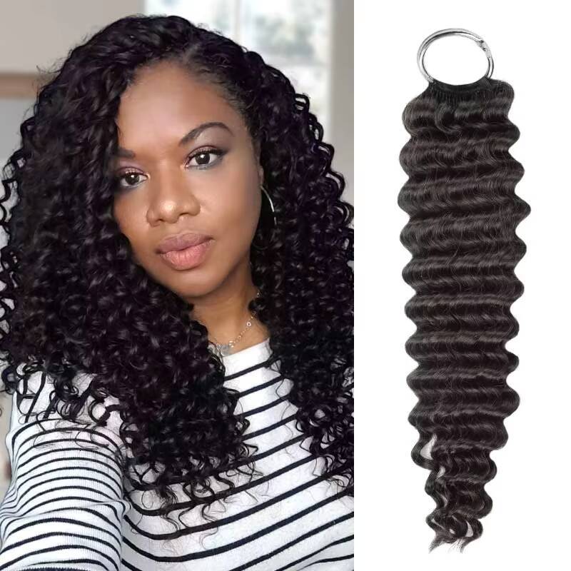 New Feathering Tip Crochet Human Hair Pixie Curly Braiding Hair Virgin Boho Braids Human Hair Bundle