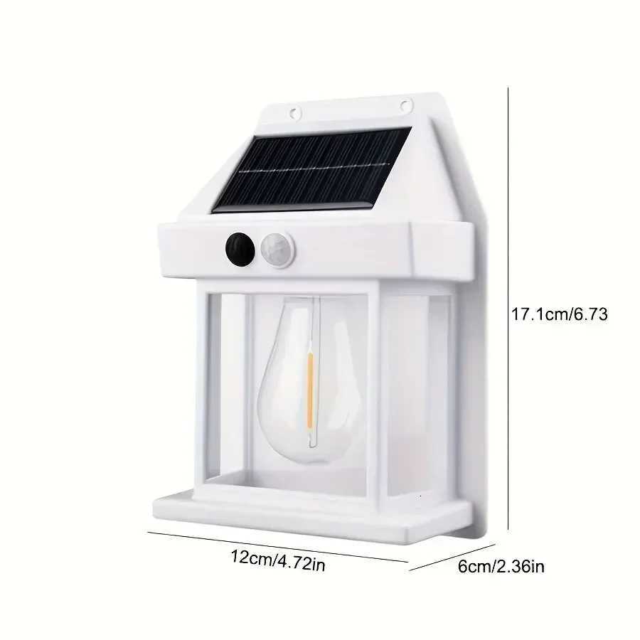 Outdoor Solar Wall Lamp Waterproof Human Body Induction Tungsten Filament Lamp Villa Courtyard Lighting Atmosphere Night LightM251127