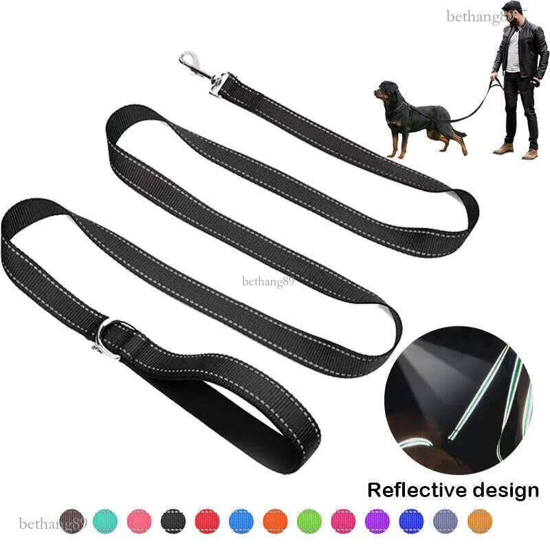 DHpet Double-Sided Reflective Dog Leash with Soft Padded Handle for Training Walking Lead for Large & Medium Dog 6 FT/5 FT/4 FT Length 1 Inch Wide