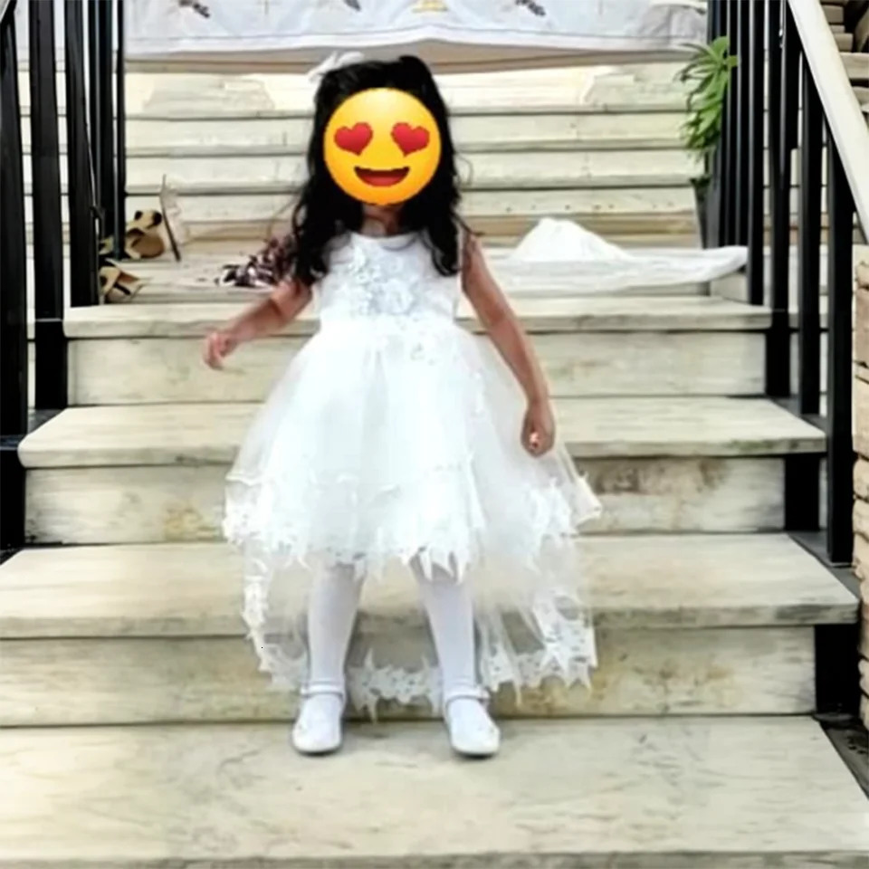 Baby First Baptism Dresses Lace Long Tailing dress Girls Elegant Embroidery Wedding Party Gown Bridesmaid Kids Clothes 3 6 month 251111 - view 4