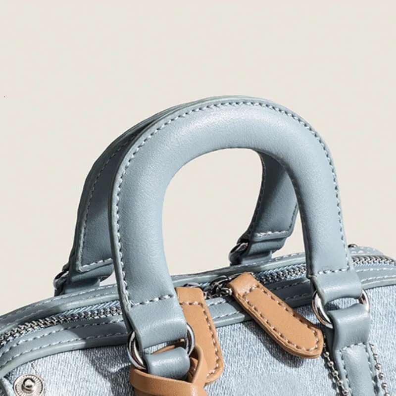 Fashionable Retro Design Denim Blue Pillow Women's Hot Selling Item Trendy Crossbody Student Commuting Bag