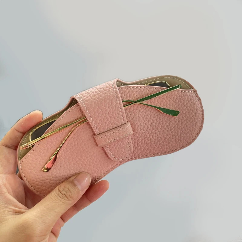Glasses Case Women Leather Soft Glasses Bag Fashion Portable Sunglasses Box Bag Accessories Solid Eyewear Protector Case Pouch 250427