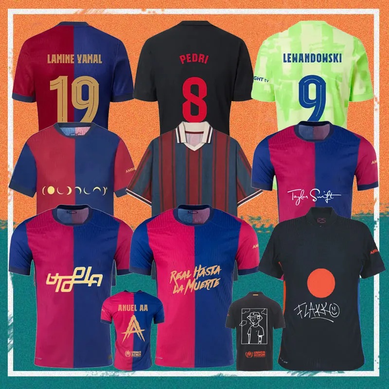 24/25/26 LAMINE YAMAL LEWANDOWSKI Soccer Jerseys 2024 2025 Coldplay Limited edition HOME OLMO PEDRI football shirt GAVI ARAUJO RAPHINHA DE JONG kids kit uniform 666