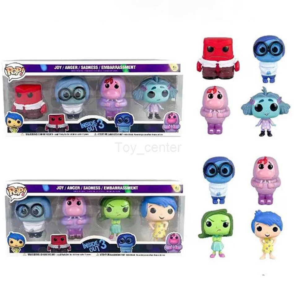 Disney Anime inside out 2 Joy Anxiety Anger Sadness Disgust Fear POP Figure Action Toys Cartoon Movie PVC Doll Figurines H251127