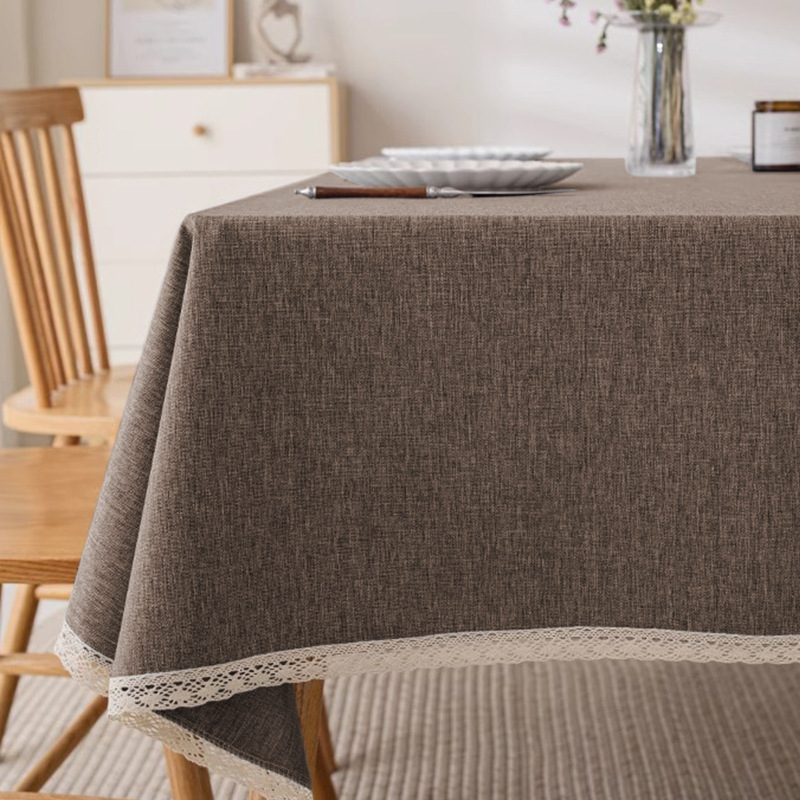 A833 family restaurant waterproof and oil-proof disposable coffee table tablecloth tablecloth cotton and linen high-grade tablecloth