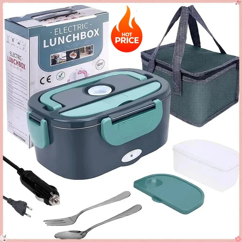 15L 60W Electric Lunch Box Food Warmer Portable Food Heater for Car Or Home Leak Proof Lunch Heating Microwave for Truckers 251126