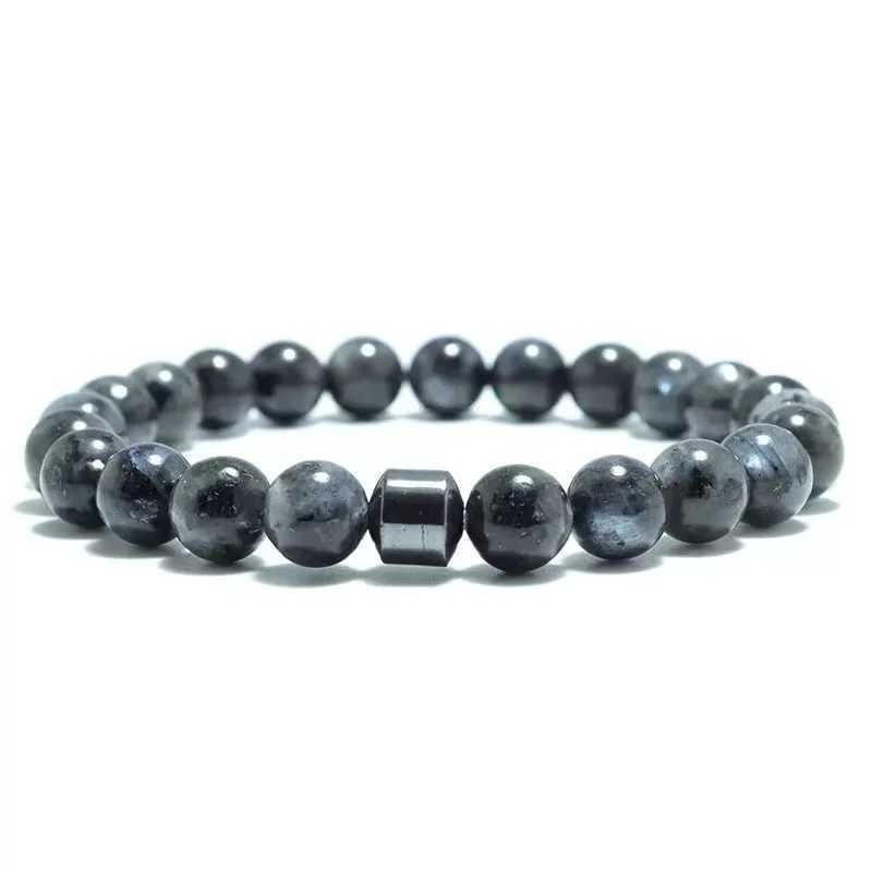 Beaded tiger eye stone volcanic stone map stone 8mm mens magnet C251105