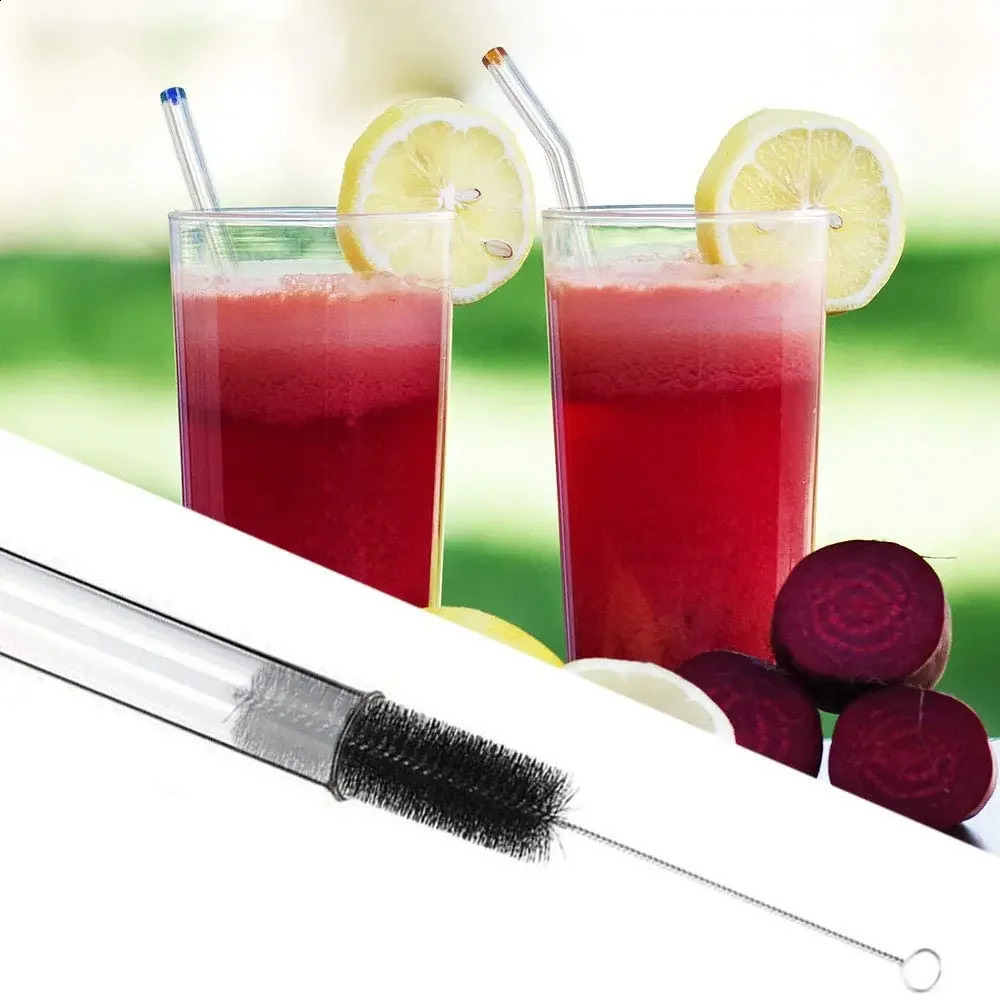 Straw cleaner drinking straw cleaning brush kit nylon stainless steel long handled 250425