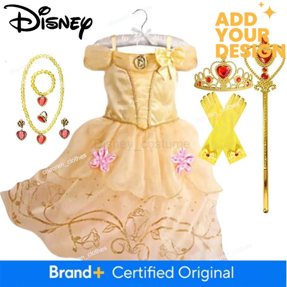 Disney Princess Costume Party Fancy Flower Vestido New 2025 Christmas Birthday Carnival Dress Up Rapunzal Belle Disguise Frock X250725 - view 5