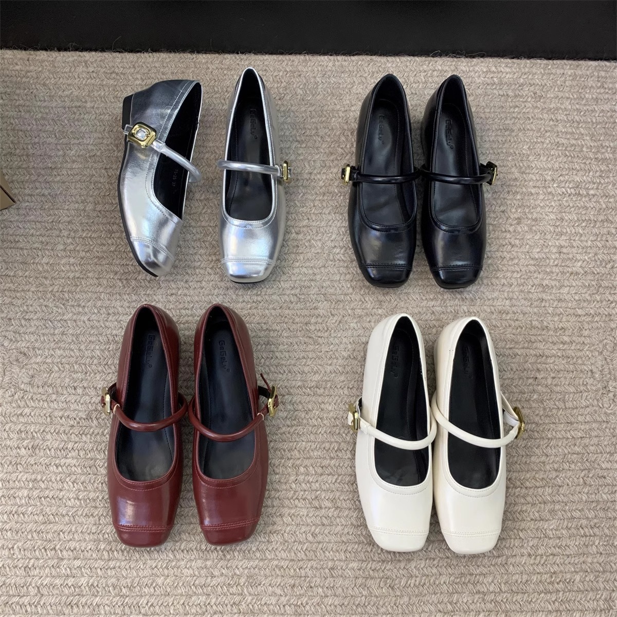 Free shipping 2025 new designer shoes with a small body and an inner height of 5 centimeters, silver Mary Jane women's shoes, spring luxury Frenc
