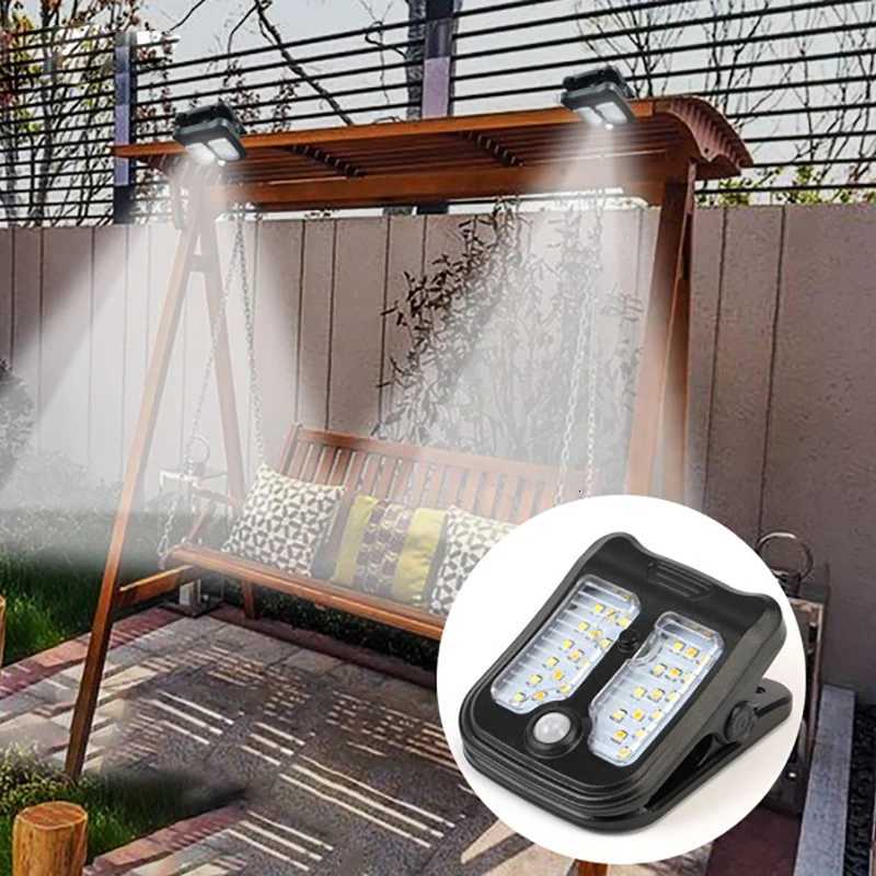 30 LED Solar Garden Outdoor Lights Clip Light Waterproof Motion Sensor Camping Lamp Rechargeable for Landscape Outdoor Wall DecoM251127