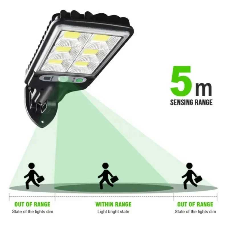 72/108COB Solar Lights Outdoor With 3 Mode Waterproof Motion Sensor Security Lighting LED Wall Street Lamp for Garden Patio PathM251127