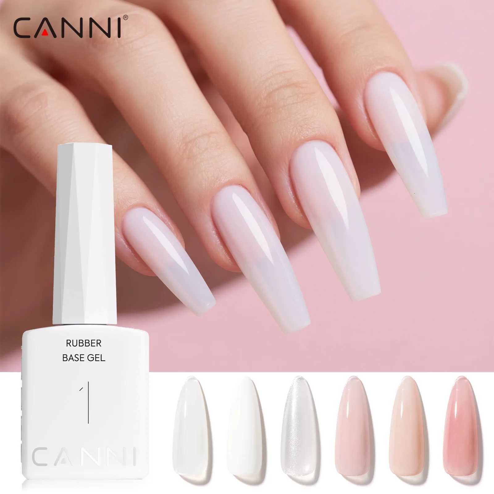 CANNI Rubber Base Gel 9ml 12 Colors TPO/HEMA FREE Soft Builder Base Soak Off UV LED Nail Gel Strengthening for Natural ManicureT251127