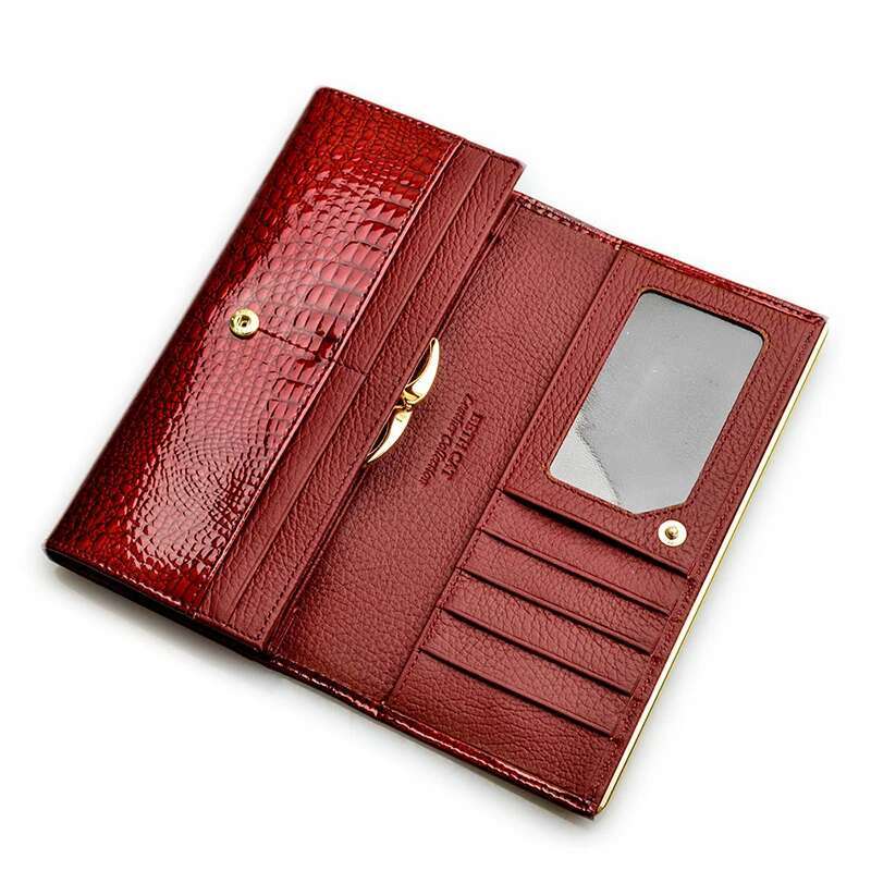 Designer Women Wallet Ladies Genuine Leather Purses 2022 Fashion Female Clutch Bags Longwallets Woman Money Bag
