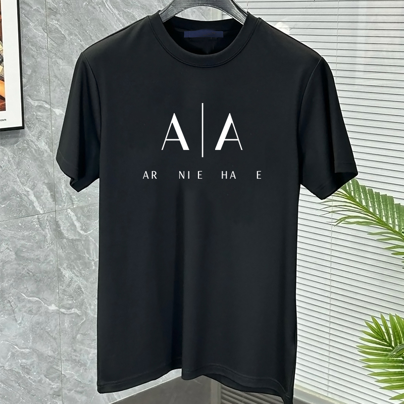 Men's T-shirt with letter print style, fashionable cotton half sleeved round neck T-shirt, loose and comfortable, street trend XXS-4XL
