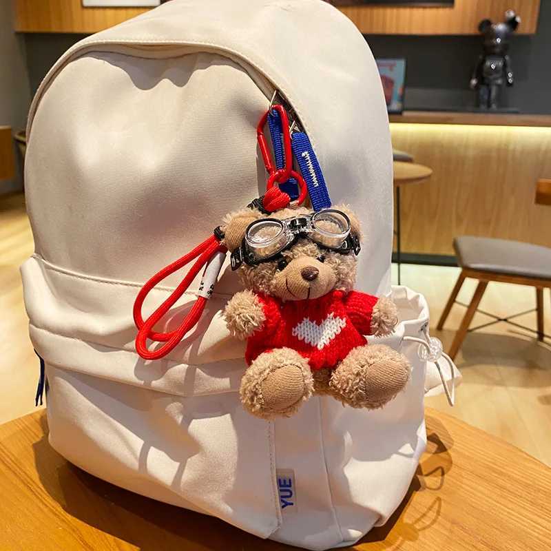Cartoon Brown Bear Doll Plush Bear Pendant Bag Accessories Cute Plush Hangings Ornament Bag PendantT251127