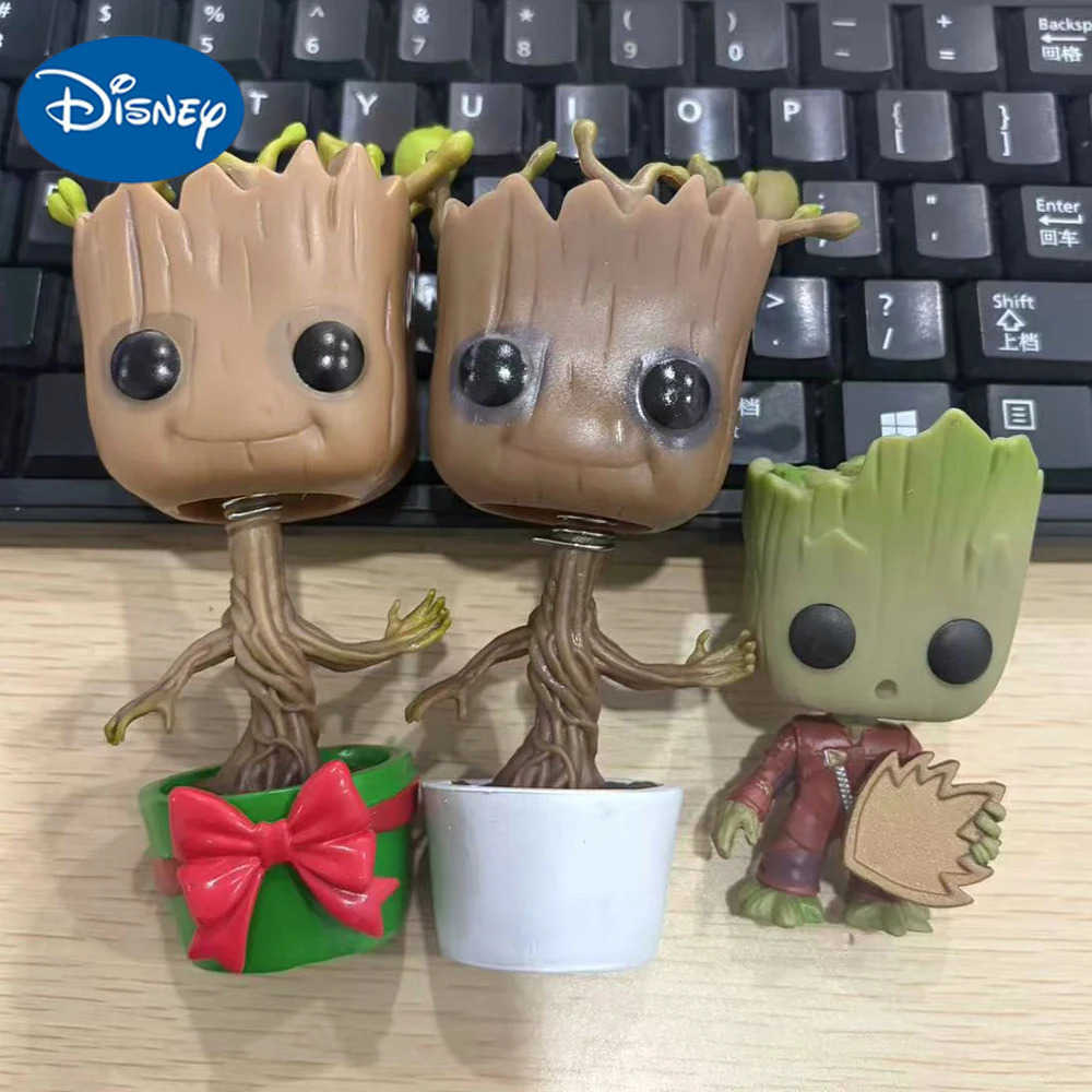 Disney 7-10cm Guardians Of The Galaxy Dancing Groot Figure Marvel Model Toy H251127