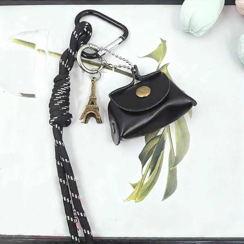 Leather Rope Luxury Bag Key Chain Coin Purse Exquisite Luxury Bag Lucky Pendant Cute Phone Decor Car Key Ring Bag HangingT251127