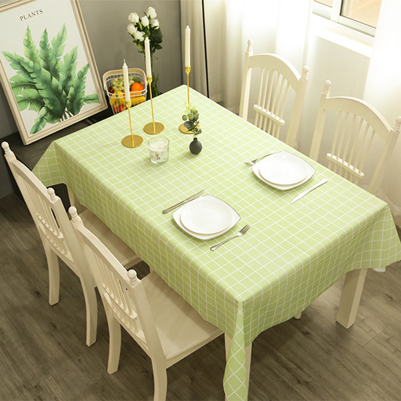 XX0371 Factory direct sale waterproof and oil-proof wash-free high-grade dirty picnic home modern style PEVA anti-scalding plaid tablecloth