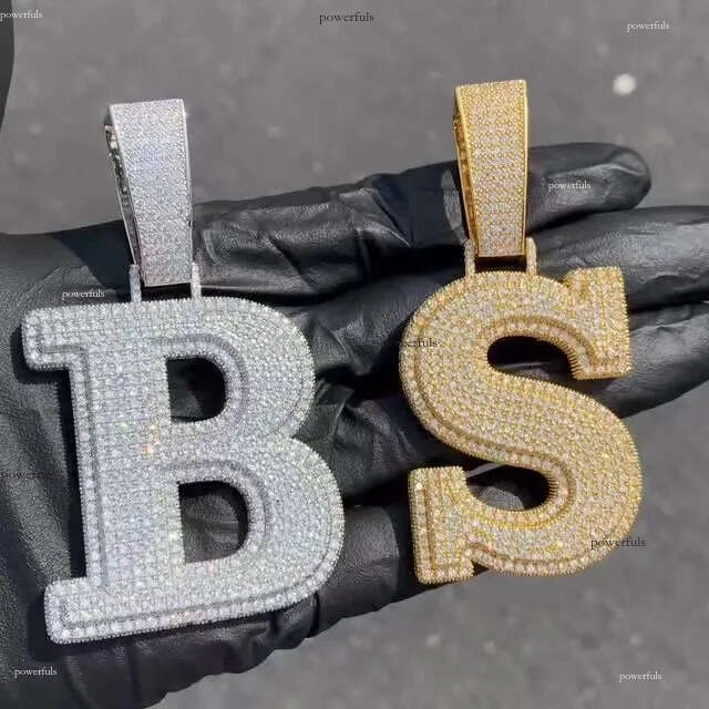 Custom Sier Full Moissanite Creative Design Men Cuban Big Charm Necklace Pendant