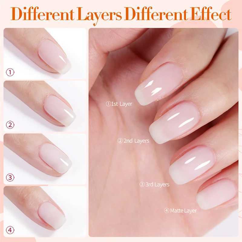 BORN PRETTY Milky White Jelly Nude Gel Nail Polish 10ml White Translucent Soak Off Gel Vernis Semi Permanent Need UV Light CureT251127