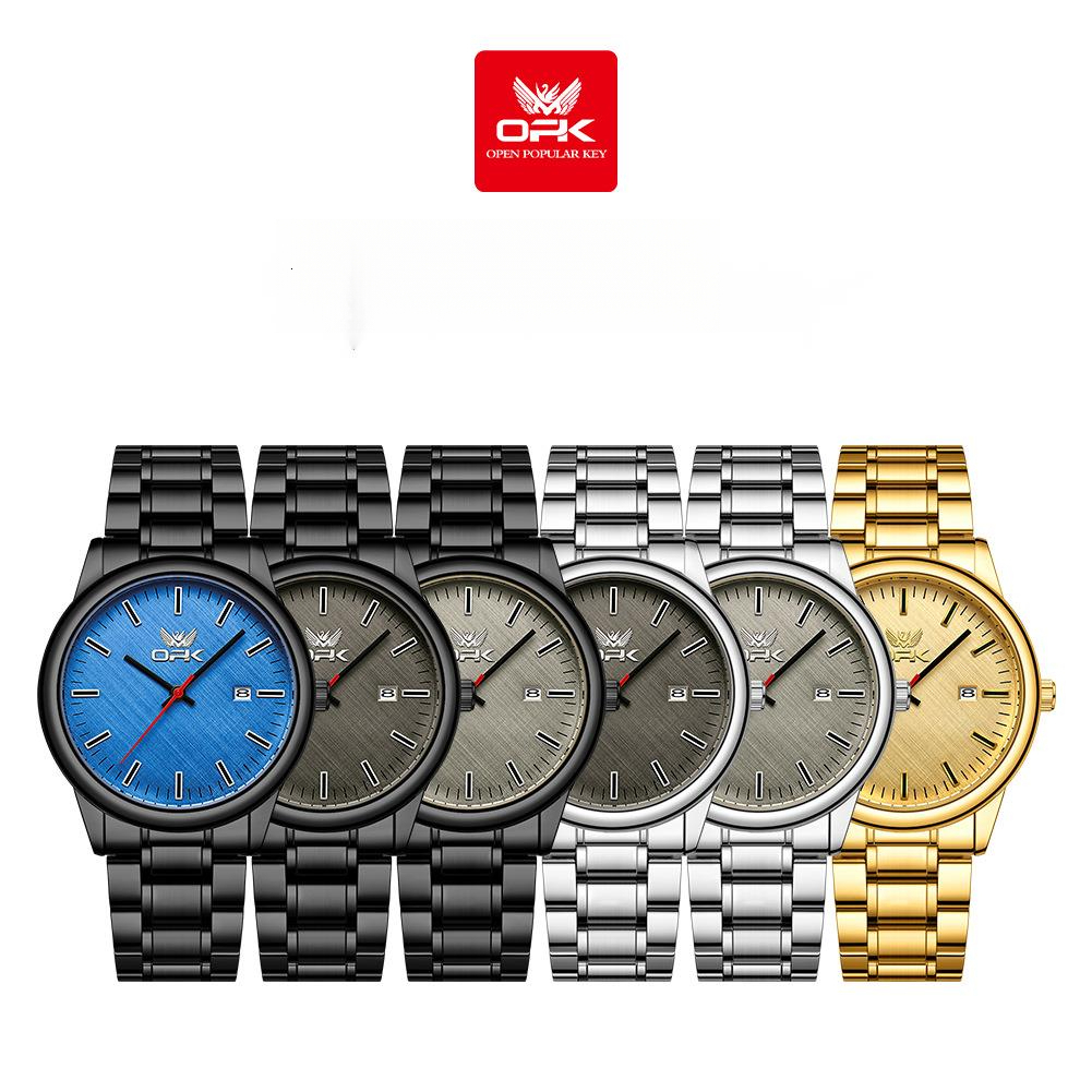 OPK Free Shipping New Designer Watch Manufacturer Wholesale Cross-border Hot Selling Waterproof Luminous Single Calendar Quartz Watch Men's Watch Male Watch