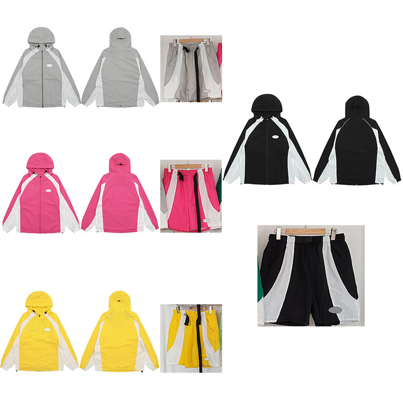 Men's Tracksuits Embroidered Demon Island Trench Coat Jacket for Men & Women Couples Style Ins High Street Windproof Outerwear Men's Clothin