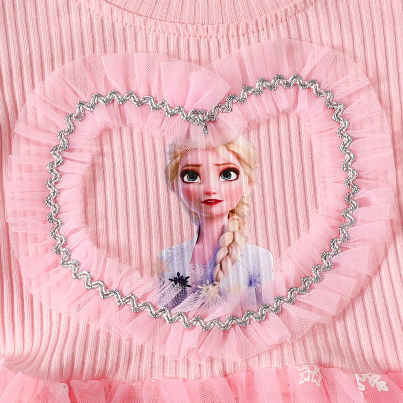 DISNEY kids designer clothes baby girl designer clothes Frozen Elsa princess Holiday outfit princess dress comfortable and soft.
