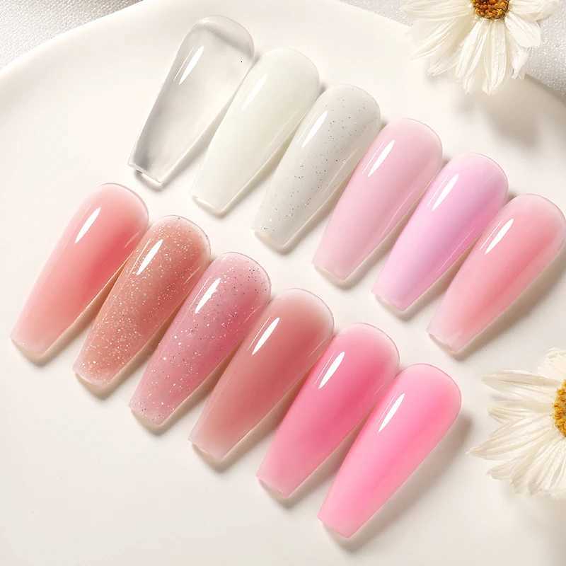 BORN PRETTY 30ml Milky White Hard Gel Jelly Nail Extension Gel Nail Polish Clear Acrylic Nail Color Soak Off UV Construction GelT251127