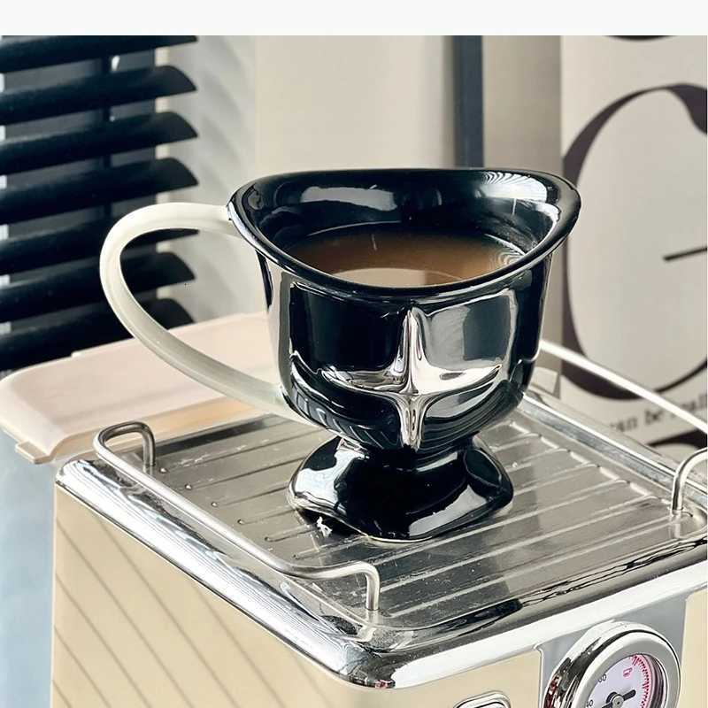 Simple Ceramic Mug Large Handle Coffee Milk Mug Beverage Household Tea Cups Water Cups Couple Cups C251127