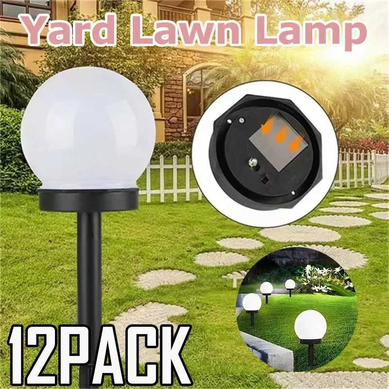 3/6/9/12Pack Solar Powered LED Bulb Lamp Energy Light Waterproof Outdoor Garden Decoration Ball Lights Lawn Yard Pathway LampM251127