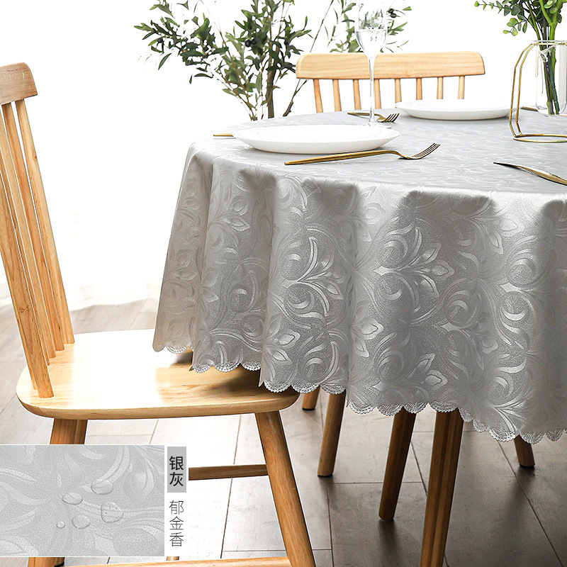 A842 waterproof and oil-proof disposable tablecloth hotel restaurant household pvc round large round table tablecloth tablecloth wholesale