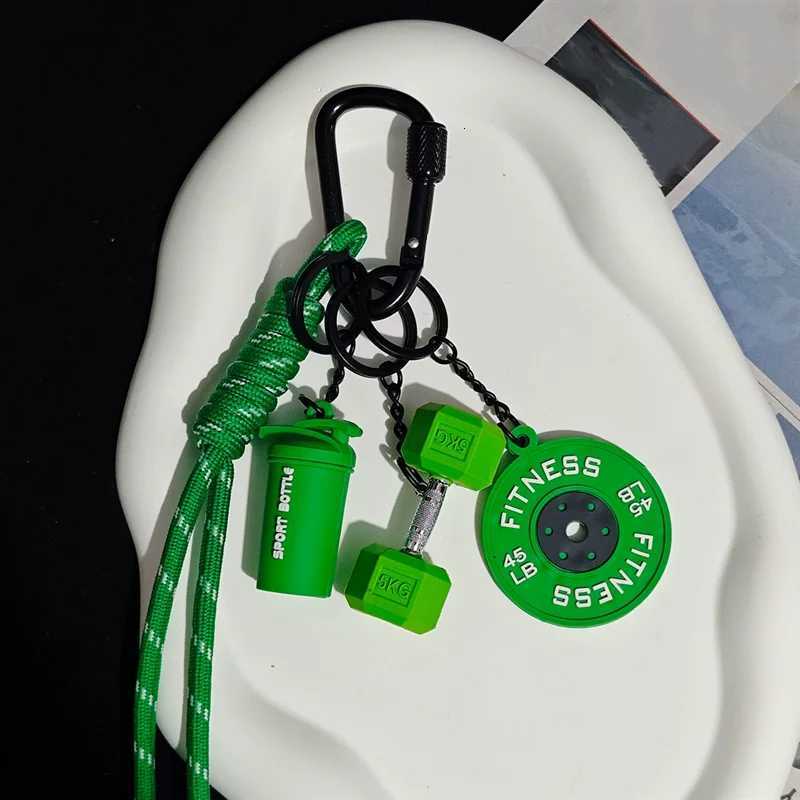 Dopamine Fitness Series Pendant D-shaped Buckle Detachable Barbell Plates Key Chain Creative Barbell PlatesT251127