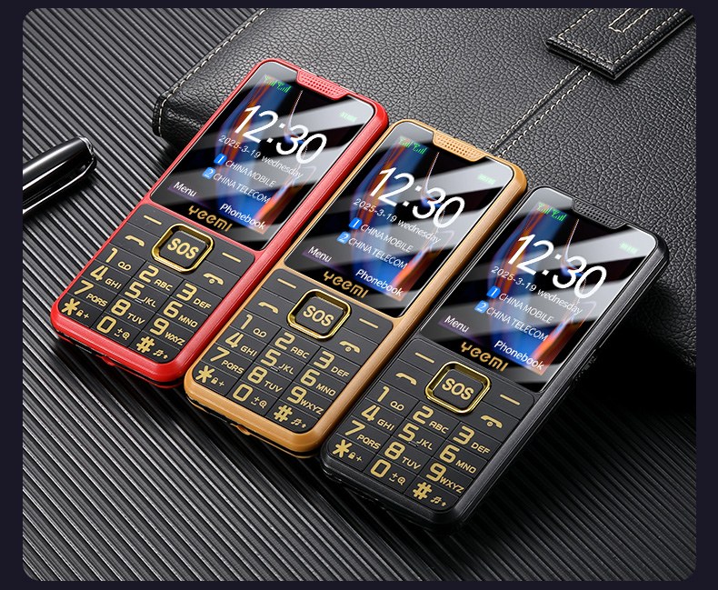 Unlocked Yeemi 3G 4G LTE Dual SIM Cards Cell Phone Type-C 2500mAh LED Light SOS Super Fashion Large Push Button Phone For Elderly