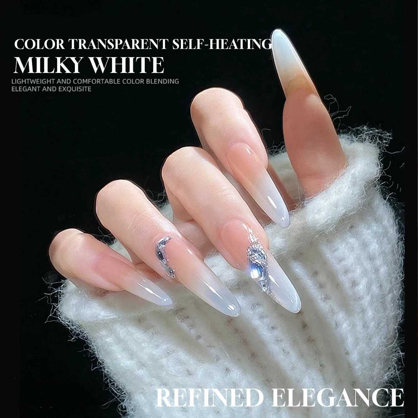 10ml 1-8pcs Milky White Quick Extension Gel Nail Polish Nude Construct Hard Semi Permanent Acrylic Extension Nail Art VarnishT251127