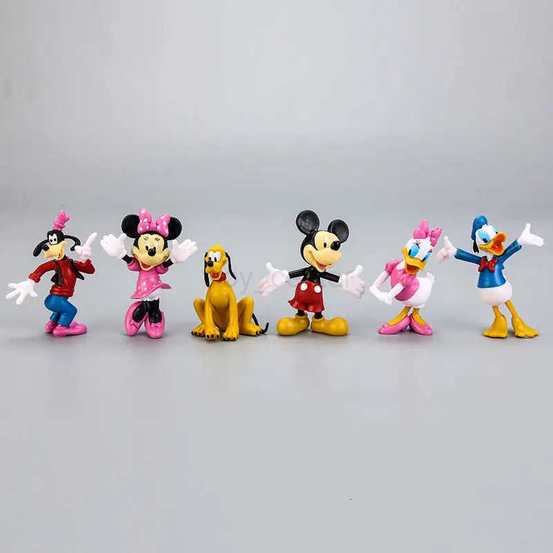 Disney Goofy Pluto Mickey Minnie Donald duck Daisy cute cartoon doll model decorative ornaments anime figures childrens plastic toys H251127