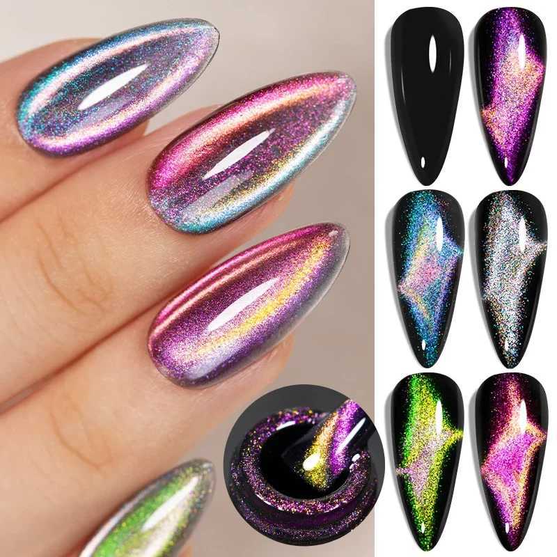 AWStorG 75ml Starlit Chameleon Cat Magnetic Gel Nail Polish Double Colors Semi Permanent UV Gel Varnish Need Black BaseT251127