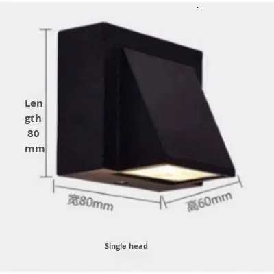 Outdoor Waterproof LED Wall Lamp Double Head Lighting Square Aluminum Simple Design for Balcony Terrace Door AisleM251127