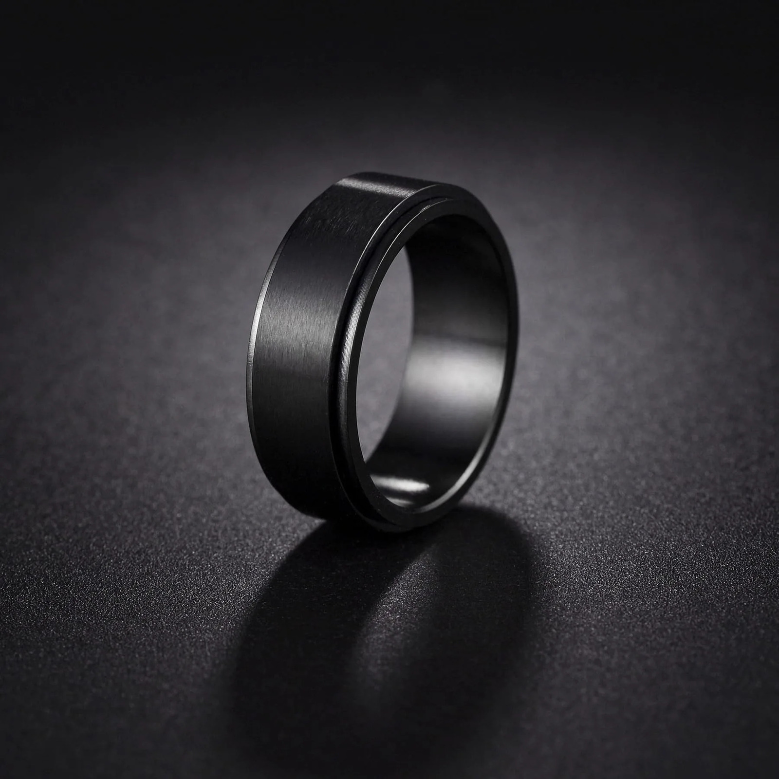 Simple 8mm Anxiety Fidget Spinner Rings for Men Women Cool Stainless Steel Spinning Rotatable Rings Anti Stress Wedding Jewelry 251126