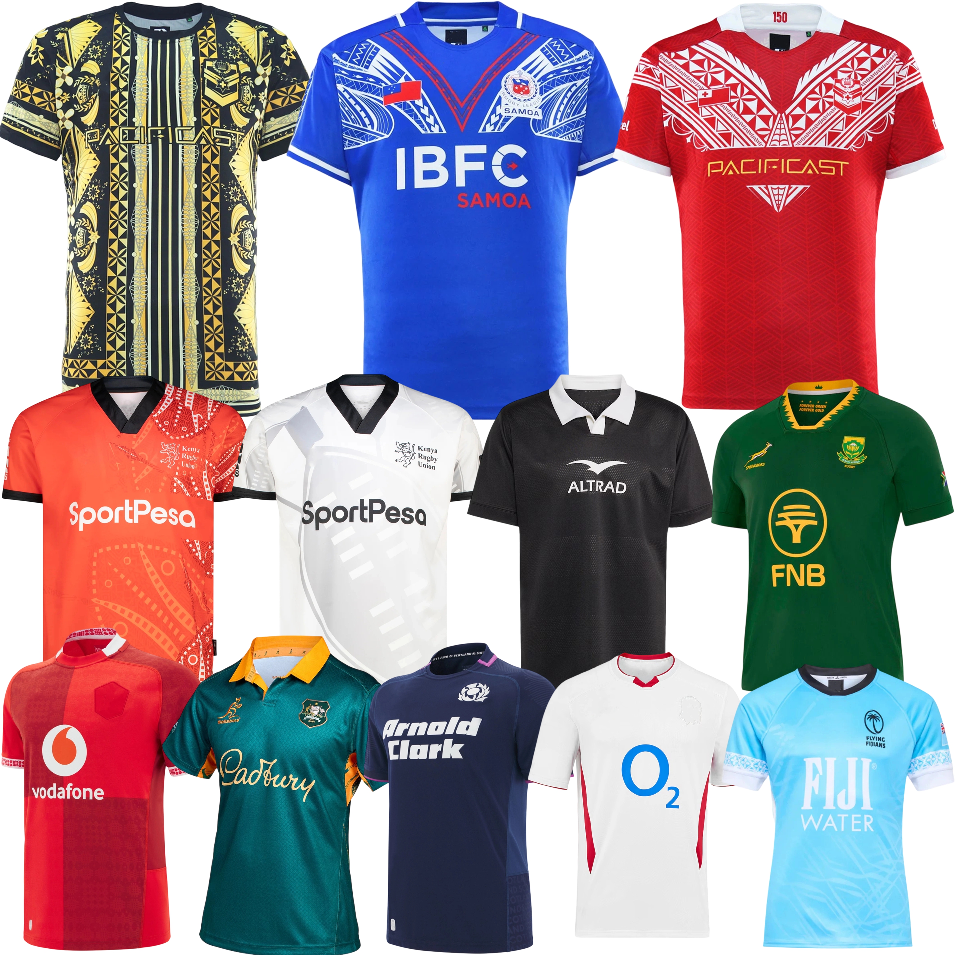 2025 2026 Scotland FIJI Welsh national team rugby jersey 25 26 Toa Samoa Tonga NZ Australia home away waleAs Kenya 7s rugby shirt size S-5XL
