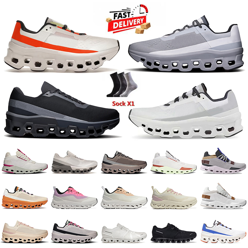 On Running Sneakers Outdoor Shoes For Men Women Monster 2 Nova Pink Pearl White Pearl Brown All Baack Trainers Runners Surfer X3 Roger 5 Tennis S
