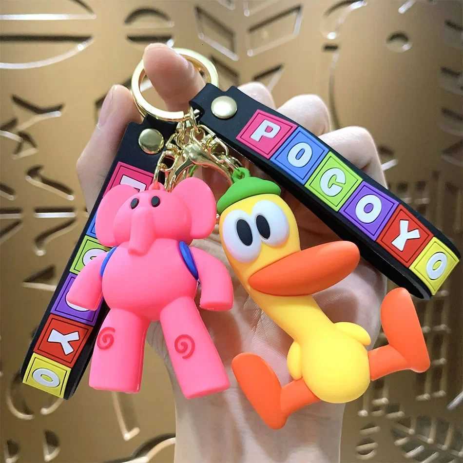 Set Wholesale POCOYO Keychain Pendant Figure Doll Toy Cute Cool Cartoon Doll Toy Model Figure Decoration Birthday GiftT251127