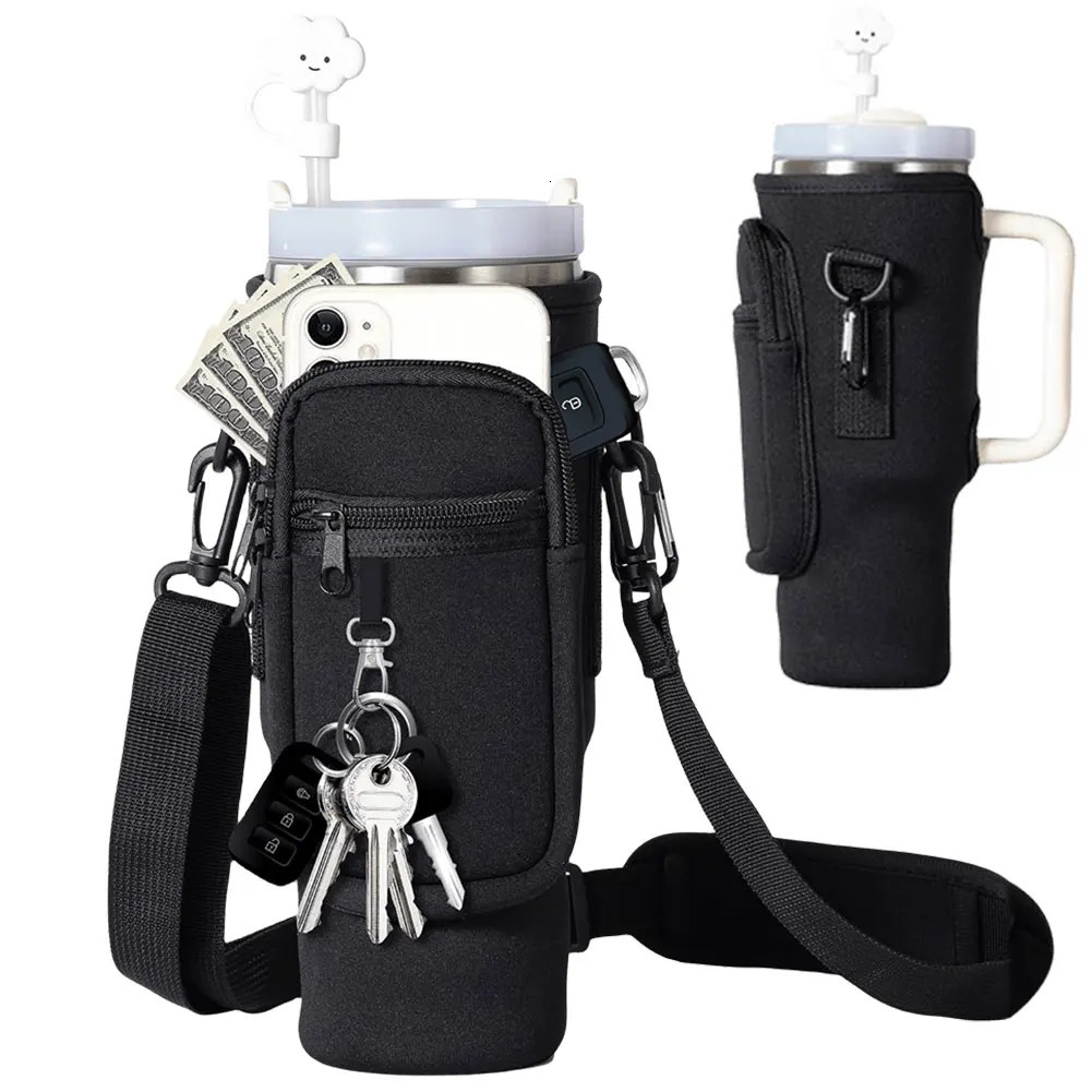 Water Bottle Bag Neoprene Water Bottle Pouch Holder for Stanley 40oz Tumbler Accessories Insulated Thermos Cup Cover251125