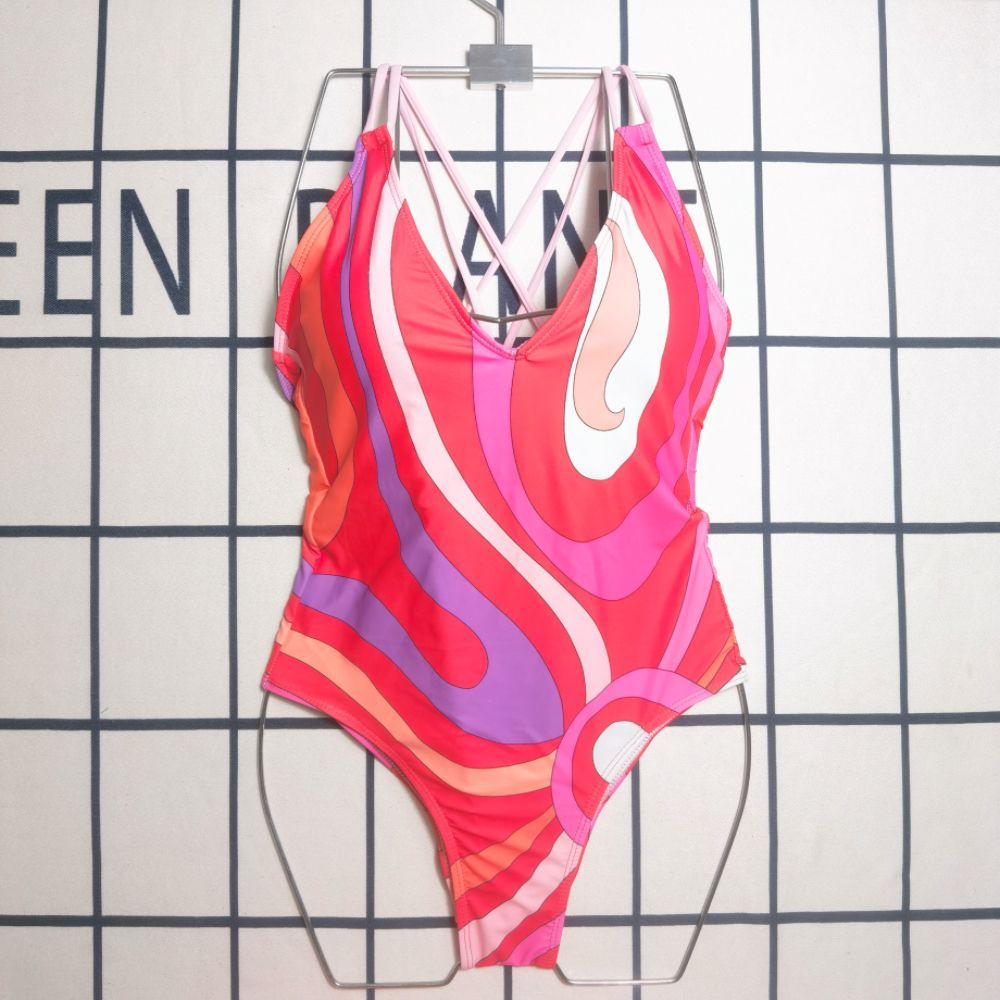 Designer women's bikini sets. Two-piece sexy swimsuits with color-blocking design. High-end and fashionable swimwear. Ladies' beach swimsuits. #250328