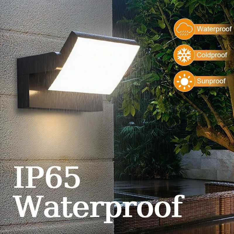 LED Outdoor Wall Light 24W IP65 Waterproof Motion Sensor Wall Lamp Modern Indoor Home Balcony Porch Garden Decoration LightingM251127