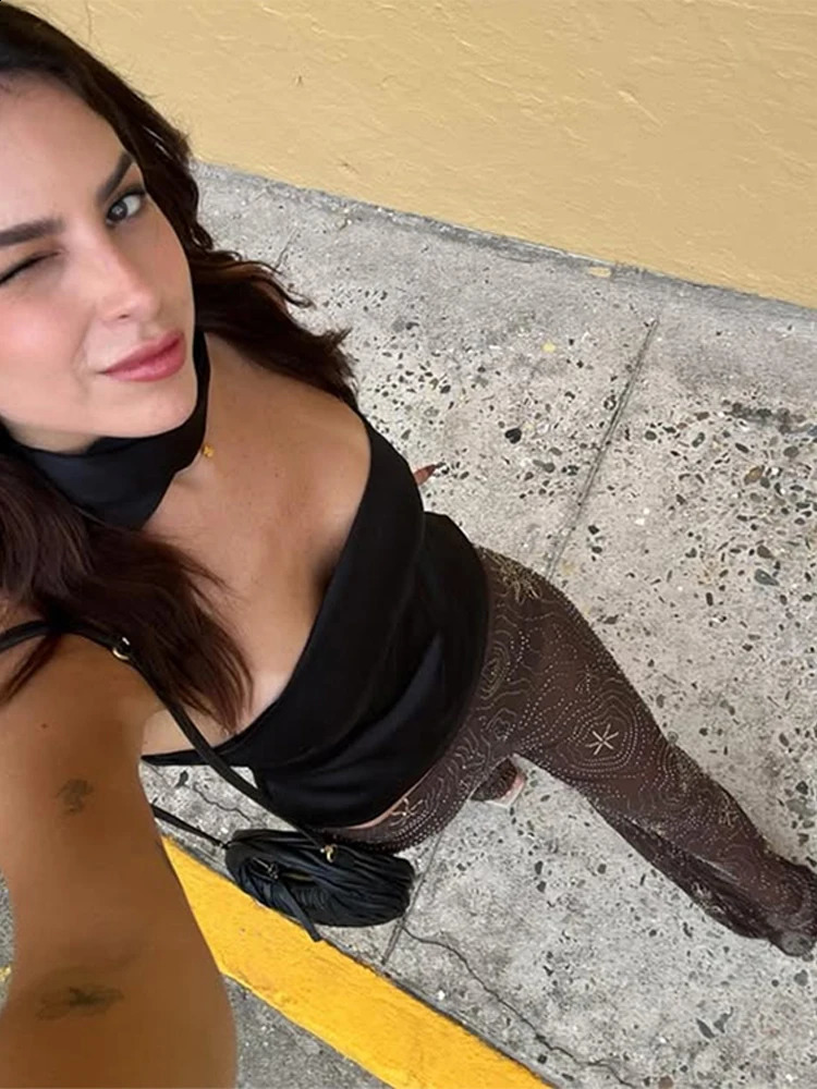 Street Perspective Pants for Women High Waist Wide Leg Pants Womens Spring/Summer Casual Fashion Match Womens Trouser 250427