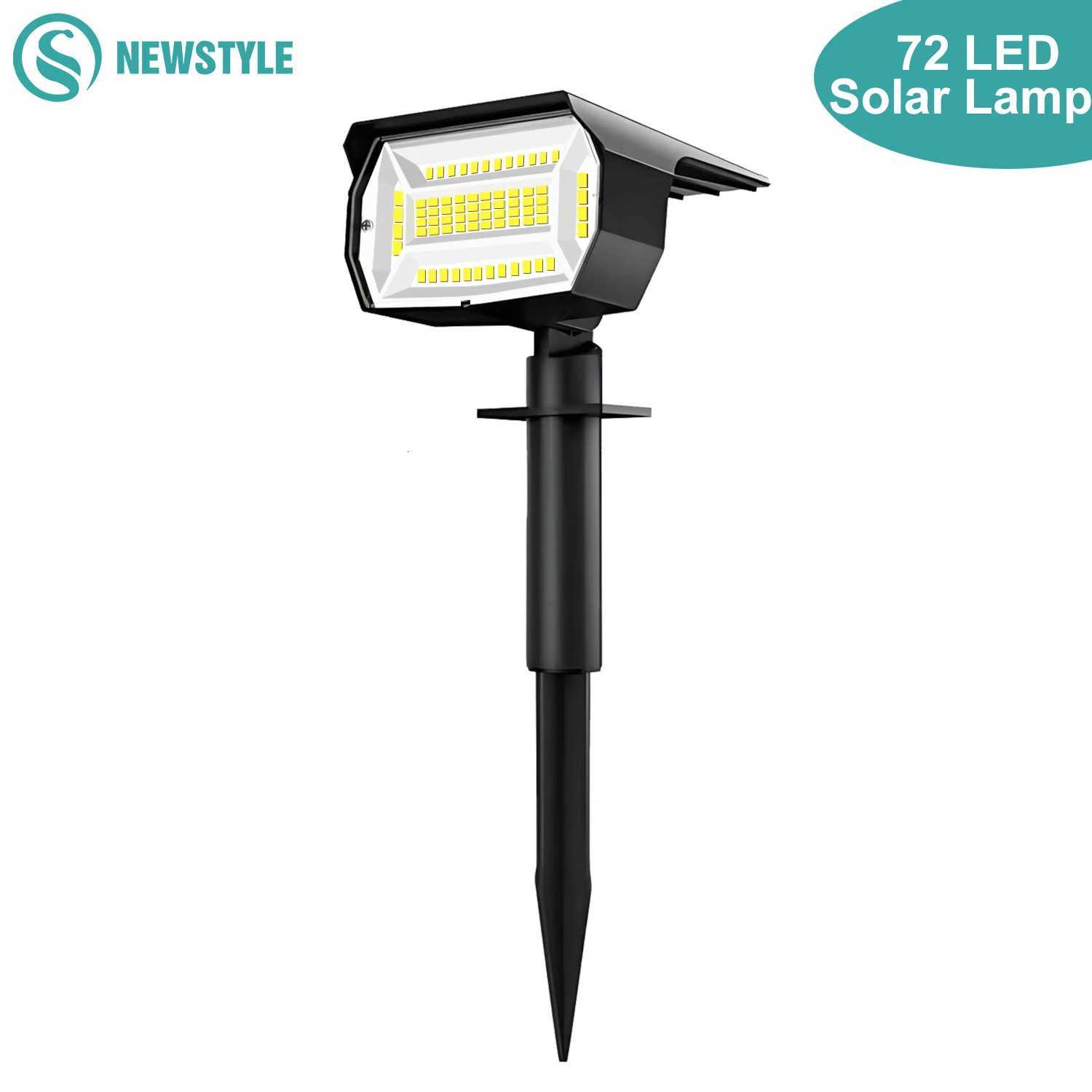 72 LED Solar Spotlights Outdoor Landscape Waterproof 108/136 LEDS Solar Powered Wall Light Auto On/Off for Yard Garden PathwayM251127