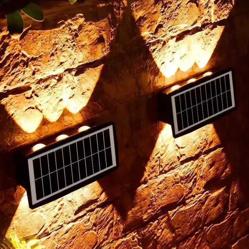 Solar Wall LED Light Outdoor Garden Decoration Wall Lamp High Brightness Up And Down Luminous Lighting Outdoor Solar LED LampM251127
